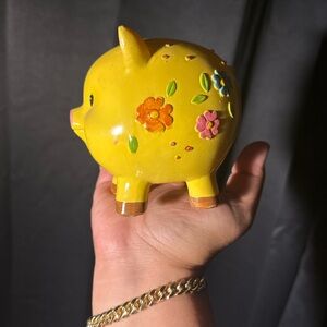 Ceramic Yellow Piggy bank